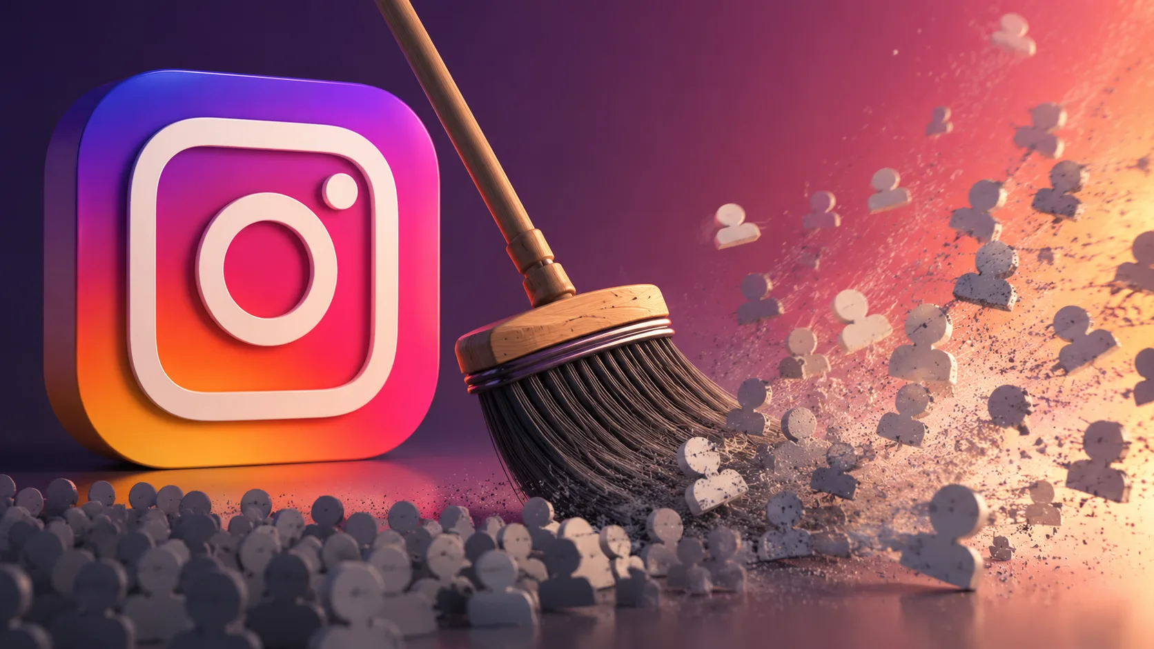Smartphone com o aplicativo do Instagram aberto e exibindo ícones de notificação, simbolizando a dinâmica de seguidores e interações.