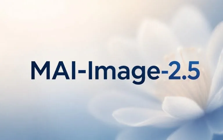 Interface do MAI-Image-2.5 com ferramentas de edição e geração de imagens por inteligência artificial