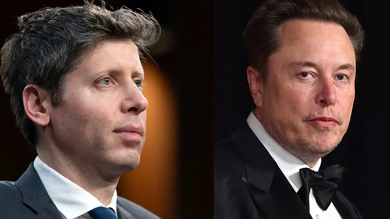 Representação de Elon Musk e Sam Altman em conflito judicial sobre o futuro da OpenAI