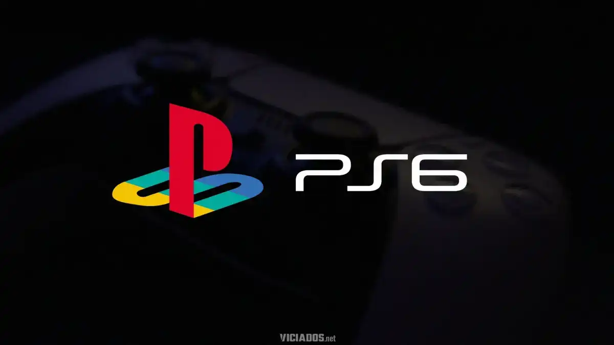 Controles DualSense do PlayStation 5 sobre um fundo escuro, simbolizando a próxima geração de consoles.