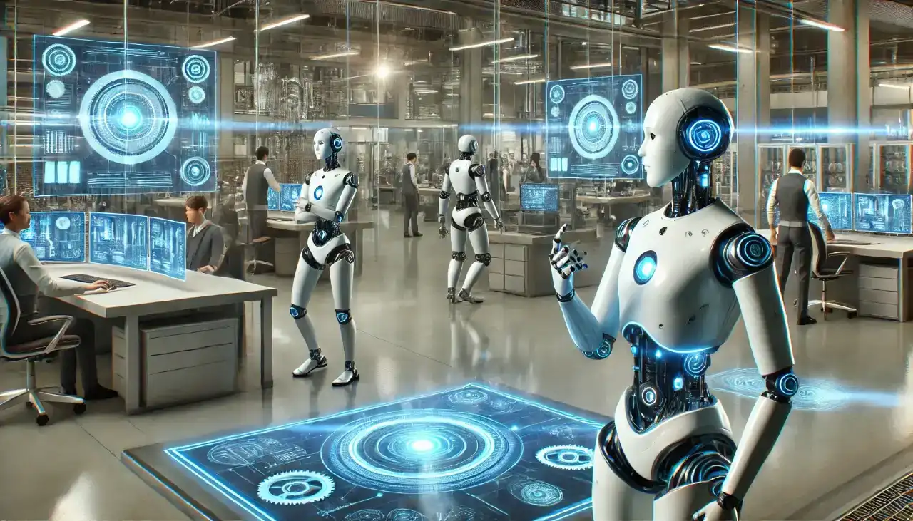 Robô com forma similar à letra 'i' minúscula, representando os primeiros passos da robótica social e o desafio da interação humano-máquina.