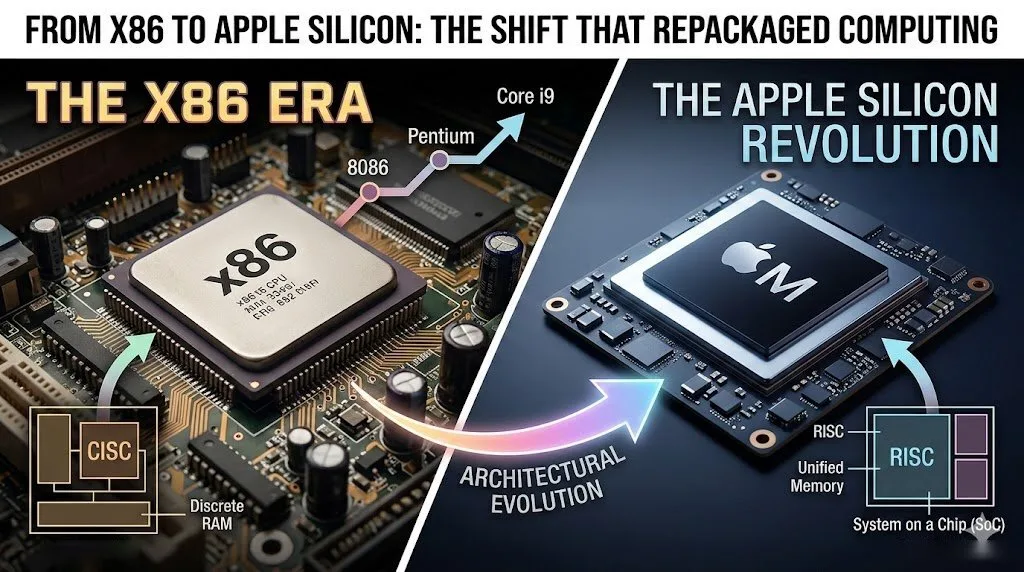 Close-up de um wafer de CPU detalhando os circuitos e transistores.
