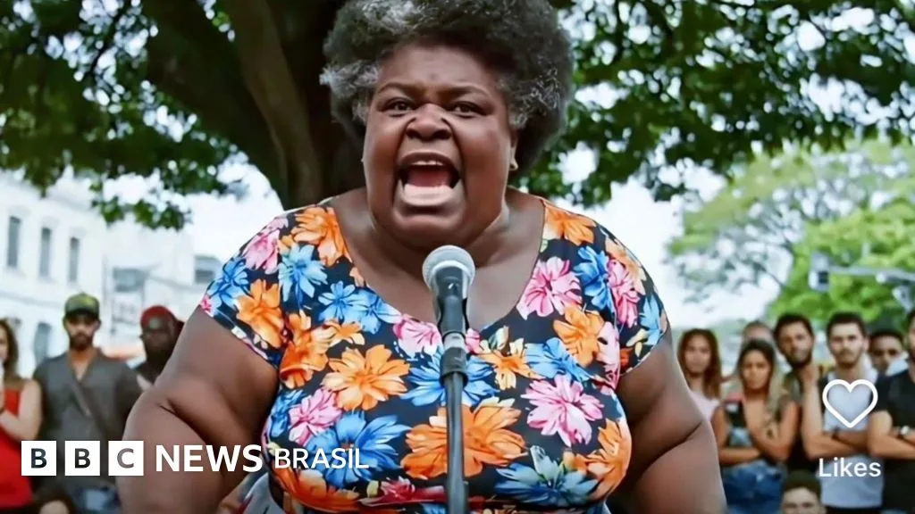 Imagem de Dona Maria, um avatar gerado por inteligência artificial com traços realistas, como uma vizinha comum.