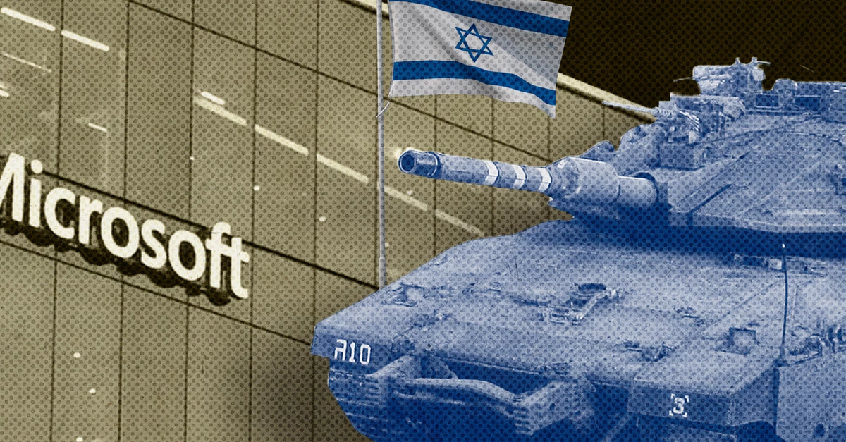 Logotipo da Microsoft em fundo com referências a chips e circuitos, sinalizando tecnologia e dados.