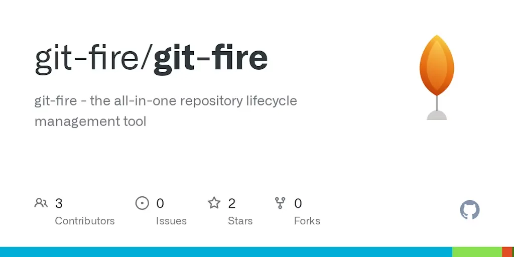 Ilustração de um ícone de fogo representando Git-Fire em frente a um logotipo Git, simbolizando a automatização e proteção de repositórios com um único comando.