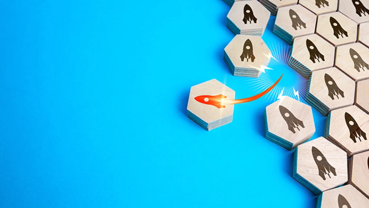 Ilustração futurista de um 