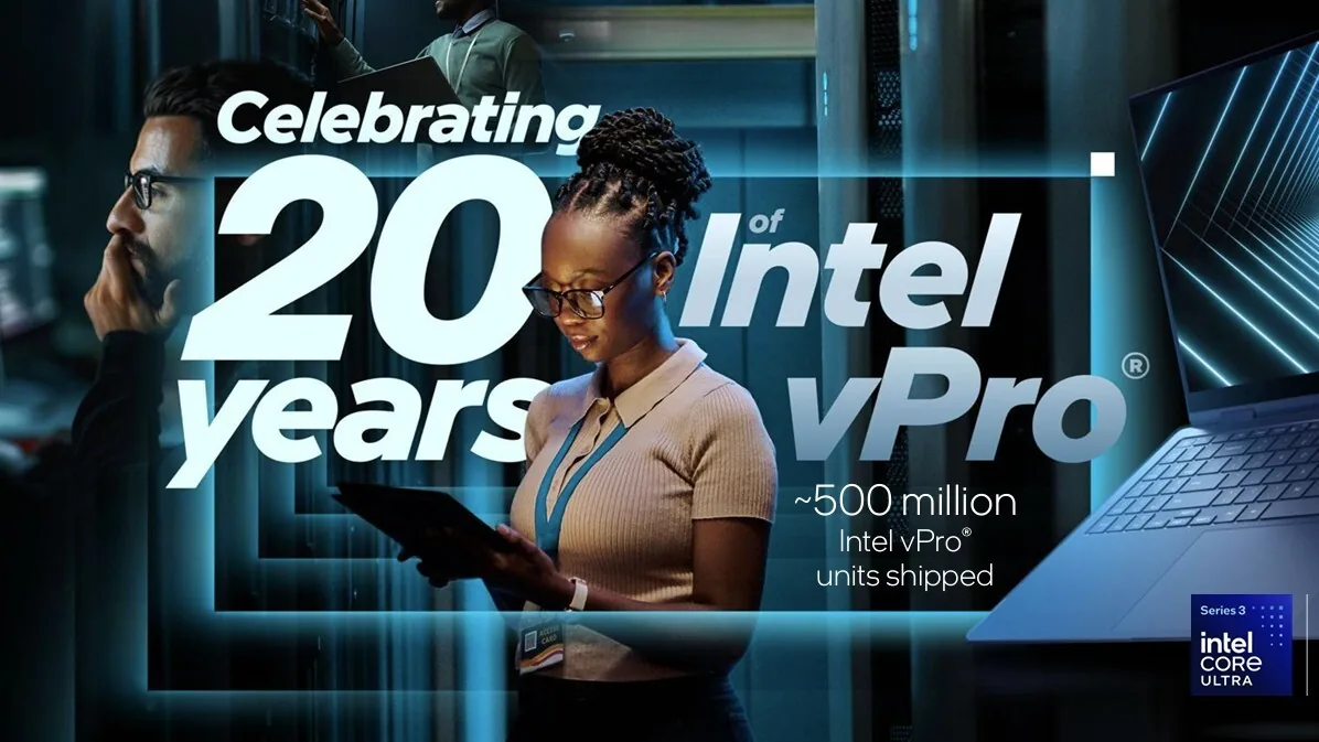 Tecnologia Intel vPro com elementos de inteligência artificial e segurança