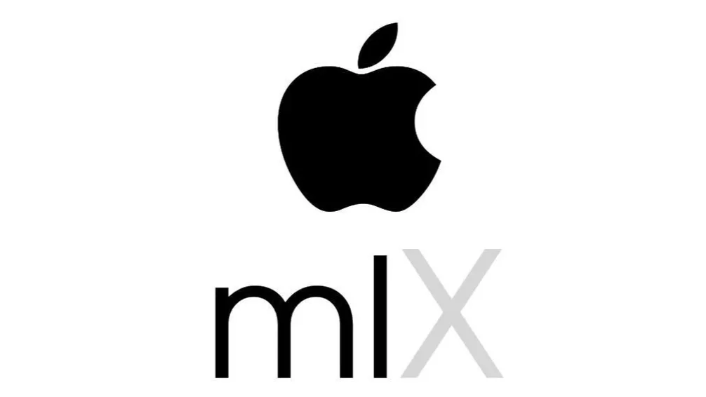 Logotipo do MLX, uma framework de machine learning, em um fundo neutro com destaque para o símbolo da Apple.