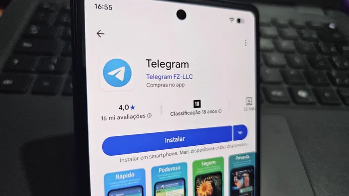 Tela do Telegram mostrando o ícone de IA ativado e opções para editar uma mensagem.