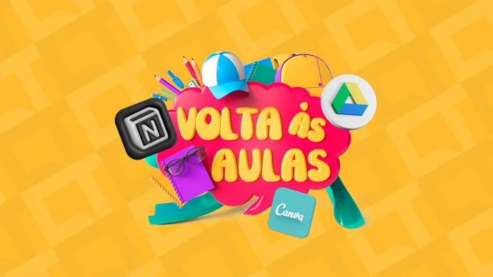 Tela de um smartphone e um tablet exibindo interfaces de aplicativos de estudo e organização, com ícones de IA, simbolizando a fusão de tecnologia e aprendizado.